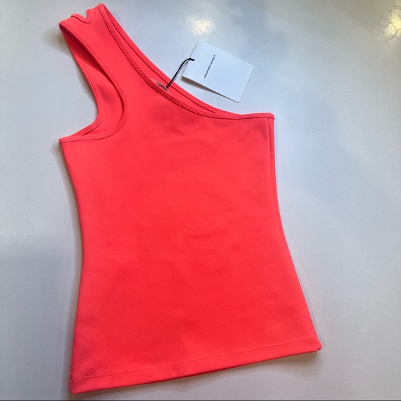 NWT Sleek Rib Asymmetric Tank Top by T BY ALEXANDER WANG - Picture 5 of 5